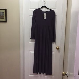 Turkish babydoll dress in Purple grey